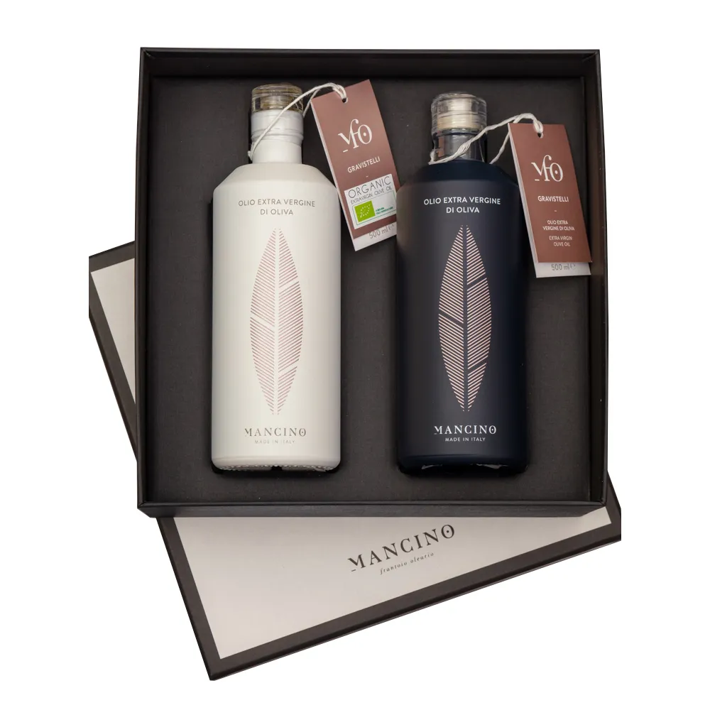 [Gift_990012] Mancino olivenolie - Sort & hvid