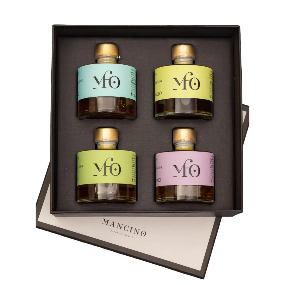 [Gift_990014] Mancino olivenolie - Fire forskellige smagsvarianter